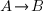 A {right}B
